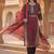 women ethnic motifs printed regular cotton kurta with trousers & with dupatta