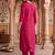 women regular thread work kurta with trousers
