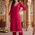 women regular thread work kurta with trousers