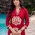 women ethnic motifs printed regular kurta with palazzos