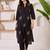 women ethnic motifs embroidered regular thread work cotton kurta with trousers