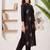 women ethnic motifs embroidered regular thread work cotton kurta with trousers