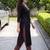 women regular cotton kurta with trousers