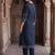 women ethnic motifs printed regular cotton kurta with trousers & with dupatta