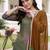 women printed regular cotton kurta with trousers & with dupatta