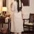 women floral embroidered empire thread work cotton kurta with trousers