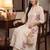 women floral embroidered empire thread work cotton kurta with trousers