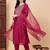 women ethnic motifs embroidered regular thread work liva kurta with trousers & with dupatta