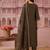 women ethnic motifs embroidered regular thread work liva kurta with trousers & with dupatta