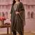 women ethnic motifs embroidered regular thread work liva kurta with trousers & with dupatta