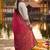women ethnic motifs printed regular kurta with trousers & with dupatta