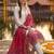 women ethnic motifs printed regular kurta with trousers & with dupatta