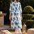 women floral printed pleated cotton kurta with trousers