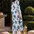 women floral printed pleated cotton kurta with trousers