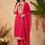 women ethnic motifs embroidered regular kurta with trousers & with dupatta