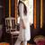 women floral embroidered regular thread work cotton kurta with trousers