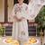 women floral printed empire cotton kurta with trousers & with dupatta