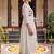 women floral printed empire cotton kurta with trousers & with dupatta