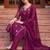 women ethnic motifs printed regular kurta with trousers & with dupatta