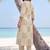 women printed regular cotton kurta with trousers