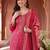 women ethnic motifs embroidered regular kurta with trousers & with dupatta