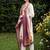women ethnic motifs printed regular cotton kurta with trousers & with dupatta