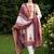 women ethnic motifs printed regular cotton kurta with trousers & with dupatta