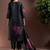 women floral printed regular linen kurta with trousers & with dupatta