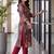 women ethnic motifs printed regular cotton kurta with trousers