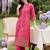 women ethnic motifs printed regular cotton kurta with trousers