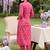 women ethnic motifs printed regular cotton kurta with trousers