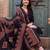 women ethnic motifs printed regular cotton kurta with trousers & with dupatta