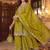 women ethnic motifs embroidered regular kurta with sharara & with dupatta