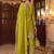 women ethnic motifs embroidered regular kurta with sharara & with dupatta