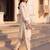 women floral printed regular thread work kurta with dhoti pants