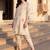 women floral printed regular thread work kurta with dhoti pants