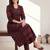 women printed empire cotton kurta with trousers