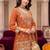 women ethnic motifs embroidered regular kurta with sharara & with dupatta