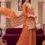 women ethnic motifs embroidered regular kurta with sharara & with dupatta