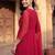 women ethnic motifs printed regular thread work kurta with trousers & with dupatta