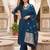 women ethnic motifs embroidered regular kurta with trousers & with dupatta