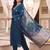 women ethnic motifs embroidered regular kurta with trousers & with dupatta