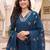 women ethnic motifs embroidered regular kurta with trousers & with dupatta