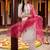 women floral embroidered regular thread work kurta with trousers & with dupatta