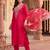 women ethnic motifs embroidered regular kurta with trousers & with dupatta