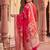 women ethnic motifs embroidered regular kurta with trousers & with dupatta