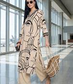 women printed regular kurta with palazzos