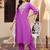 women ethnic motifs embroidered regular thread work kurta with trousers