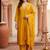 women embroidered regular sequinned kurta with trousers & with dupatta