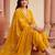 women embroidered regular sequinned kurta with trousers & with dupatta